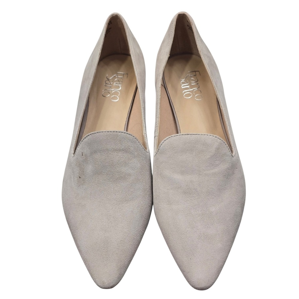 Franco Sarto Equinox Suede Pointed Toe Flats Sz 7.5 Quiet Luxury Minimalist - Picture 5 of 6